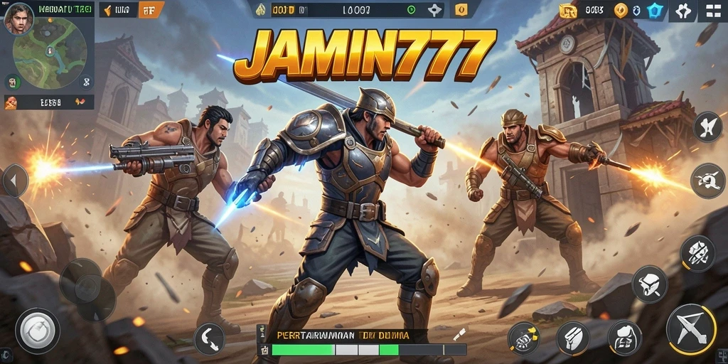 Tampilan gameplay seru di arena <strong>JAMIN777</strong> yang penuh aksi berintensitas tinggi.